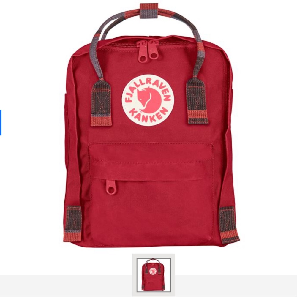 Fjallraven Kanken Mini Backpack Deep Red Blocked
